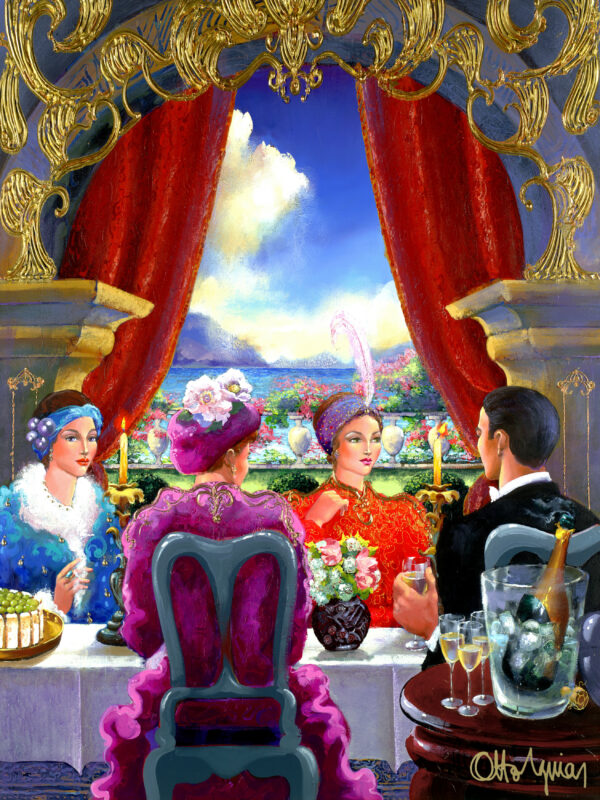 Dining Out (Gold Signature - Print)